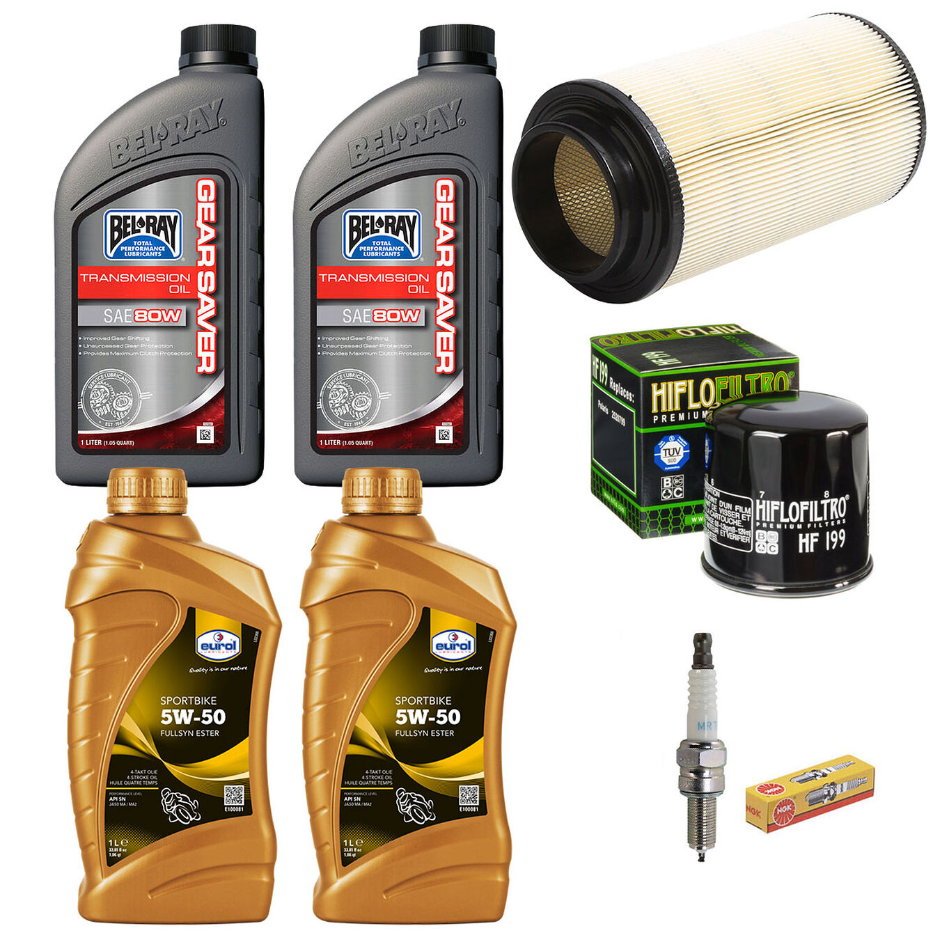 MotorFunSports Wartungs Set Aprilia Pegaso 650 Öl Ölfilter Zündkerze Kette Inspektion Service