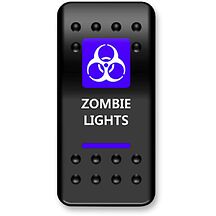 Strömbrytare Instrumentpanel Zombie Lights Blå