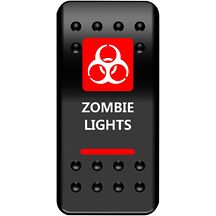 Strömbrytare Instrumentpanel Zombie Lights Röd