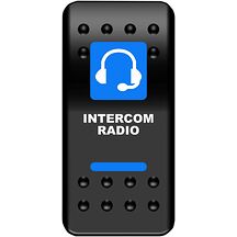Strömbrytare Instrumentpanel Intercom Radio Blå