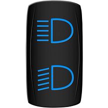 Strömbrytare Instrumentpanel Hel/Halvljus Blå