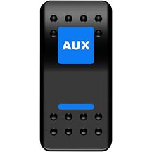 Strömbrytare Instrumentpanel AUX Blå