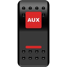 Strömbrytare Instrumentpanel AUX Röd