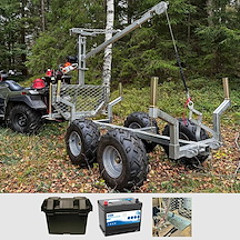 ATV Timmervagn med Kran och Elvinsch