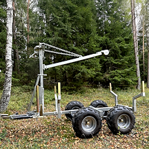 ATV Timmervagn Med Kran