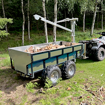 ATV Vagn med Flak & Kran
