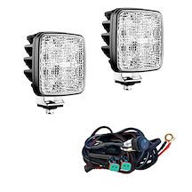 2st Led Arbetsbelysning Kit (3200 Lumen) Med Kablage