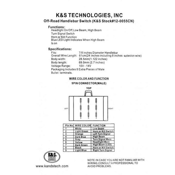 K&S Ljusomkopplare universal