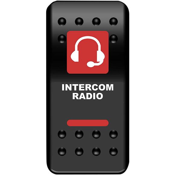 MOOSE Strömbrytare Instrumentpanel Intercom Radio Röd