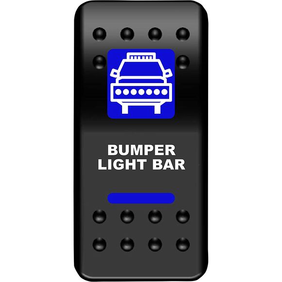 MOOSE Strömbrytare Instrumentpanel Bumper Light Bar Blå