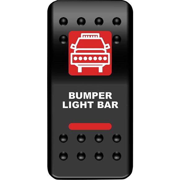 MOOSE Strömbrytare Instrumentpanel Bumper Light Bar Röd