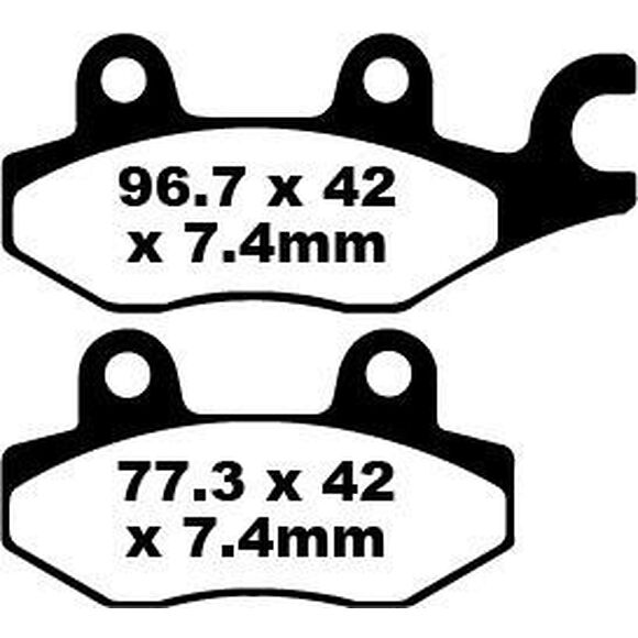 EBC Bromsklossar FA165TT Suzuki/Kawasaki Mfl.