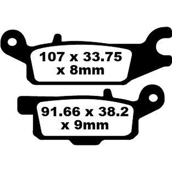 EBC Bromsklossar FA445TT Yamaha Grizzly 550/700 Vä Bak