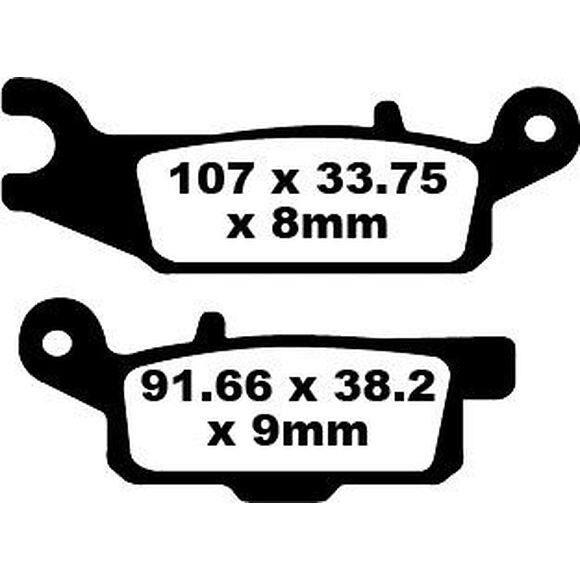 EBC Bromsklossar FA446TT Yamaha Grizzly 550/700 Hö Bak