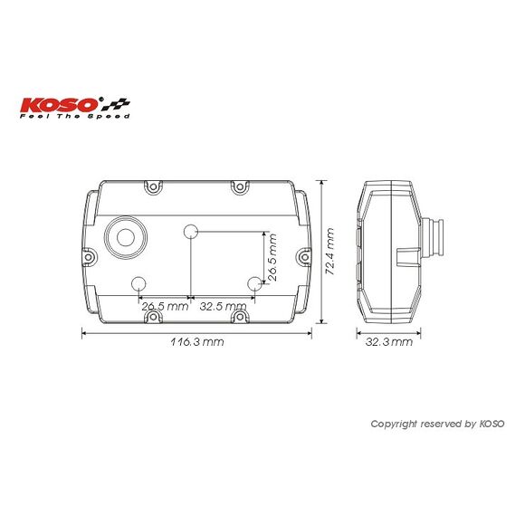 KOSO KOSO XR-SR Hastighetsmätare Universal