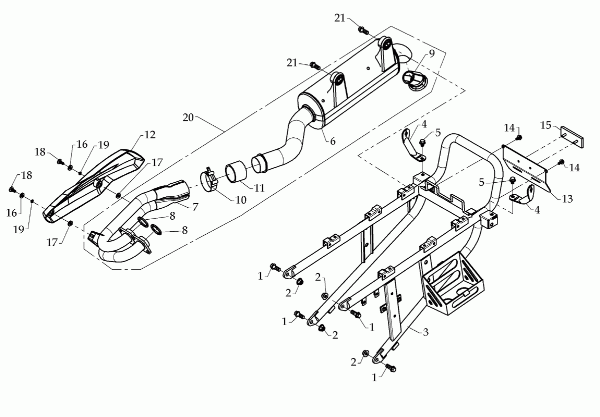 DINLI Bricka Skydd Avgasrör DINLI 270/300/450/600/700