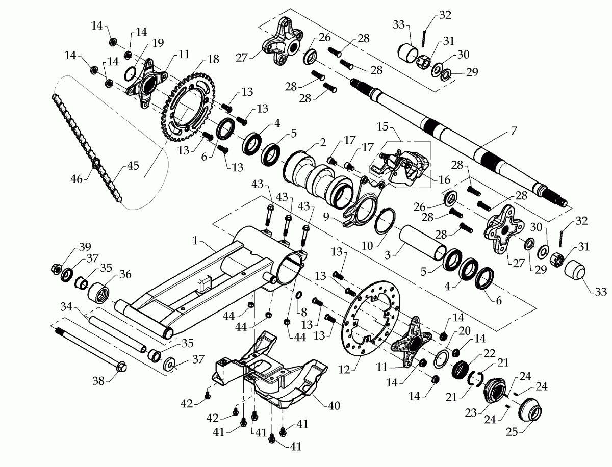 DINLI Låsring bakaxel Dinli 450