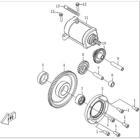 ATV LAB Envägslager Startmotor CF Moto