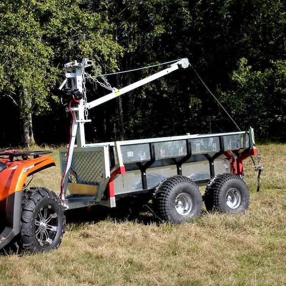 BRONCO ATV Multivagn med Kran och Elvinsch