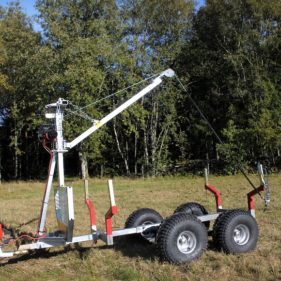 BRONCO ATV Multivagn med Kran och Elvinsch