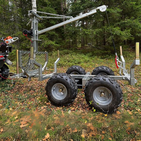 ATV-PRO ATV Timmervagn med Kran och Elvinsch