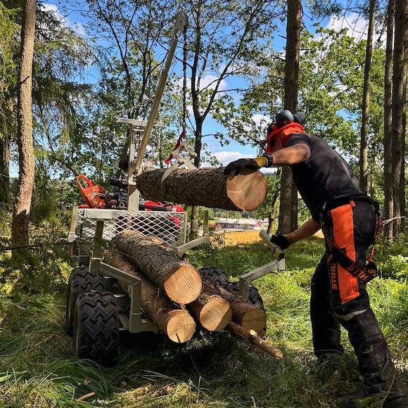 ATV-PRO ATV Timmervagn med Kran och Elvinsch