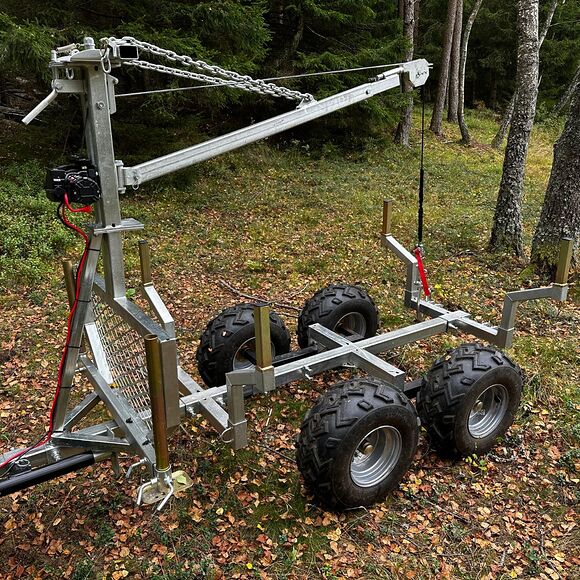 ATV-PRO ATV Timmervagn med Kran och Elvinsch