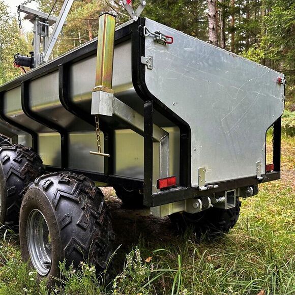 ATV-PRO ATV Vagn med Flak, Kran och Elvinsch