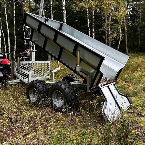 ATV-PRO ATV Vagn med Flak, Kran och Elvinsch
