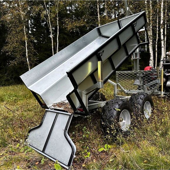ATV-PRO ATV Vagn med Flak, Kran och Elvinsch