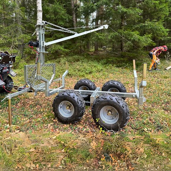 ATV-PRO ATV Vagn med Flak, Kran och Elvinsch