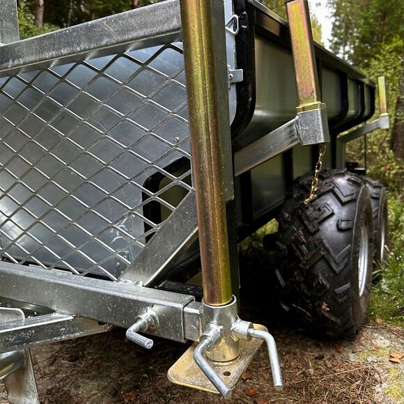 ATV-PRO ATV Vagn med Flak, Kran och Elvinsch