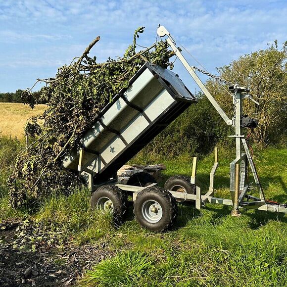 ATV-PRO ATV Vagn med Flak, Kran och Elvinsch