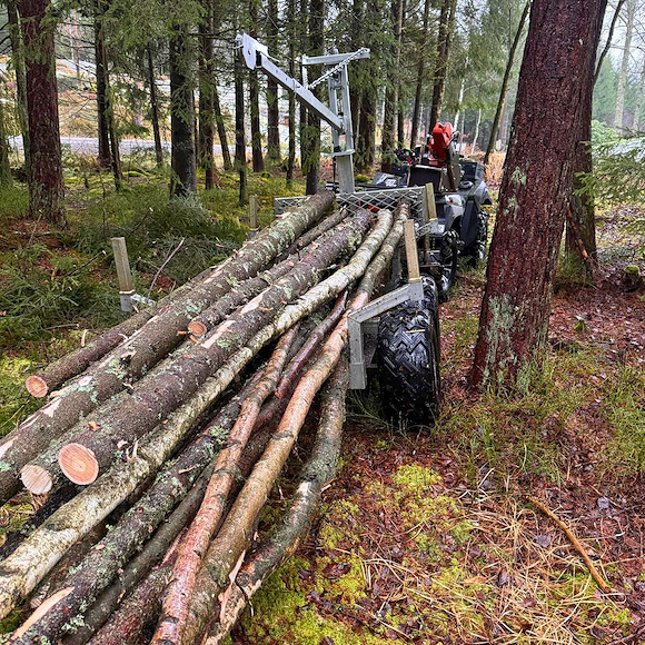 ATV-PRO ATV Timmervagn Med Kran