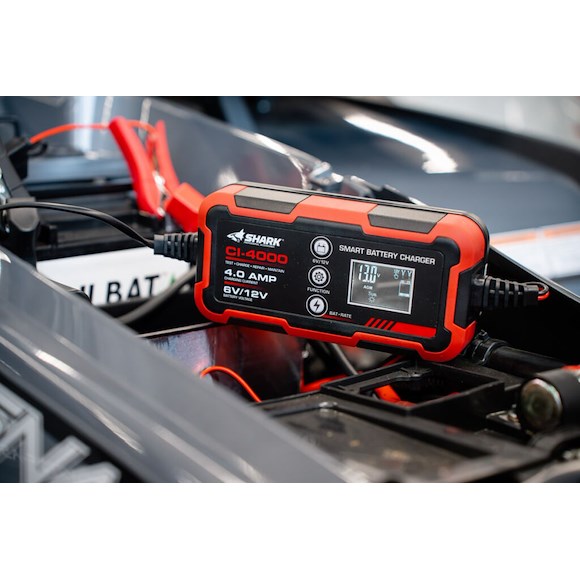 SHARK Batteriladdare ATV 6/12V 4A AGM/Bly/Lithium IP65