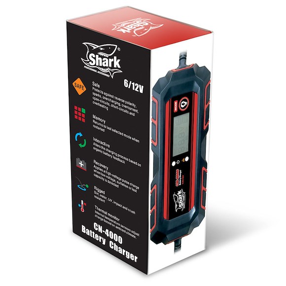 SHARK Batteriladdare ATV 6/12V 4A IP54