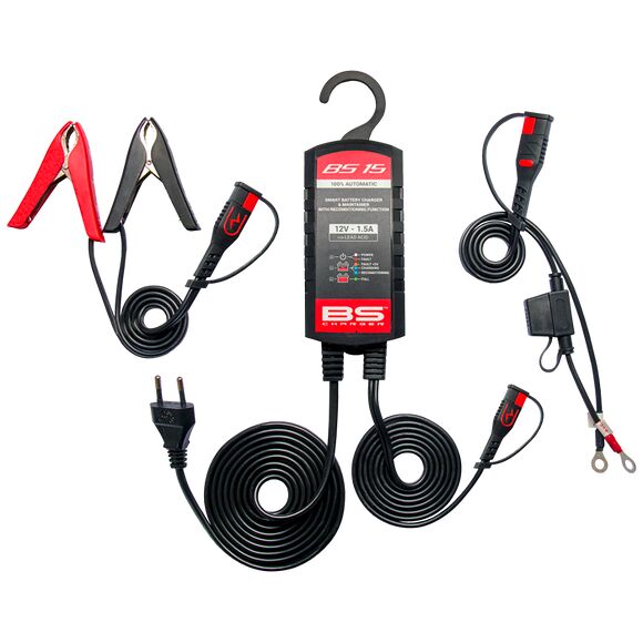 BS BATTERY Batteriladdare BS15 12V 1,5A ATV,Moped & MC