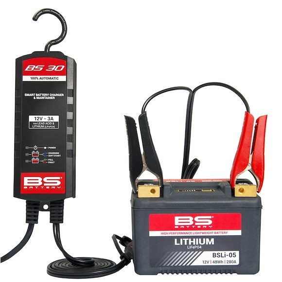 BS Batterier Batteriladdare BS30 12V 3A ATV, Moped & MC