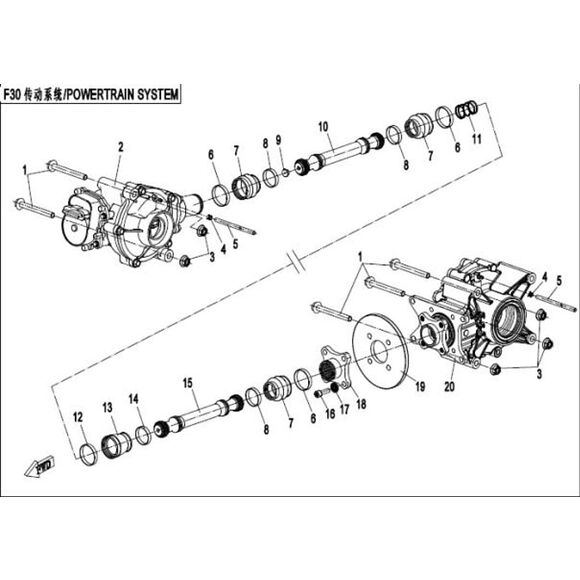 CF MOTO Bromsskiva Bak 4 Bulthål CF Moto