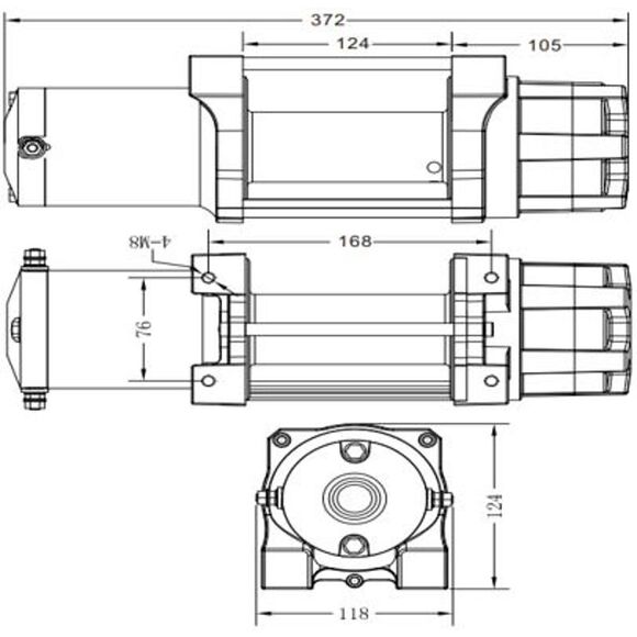 BRONCO Bronco UTV Vinsch 6000 Generation II Stålvajer