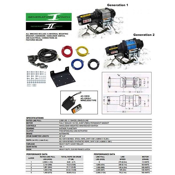 BRONCO Bronco Vinsch 2500 Generation I Stålvajer