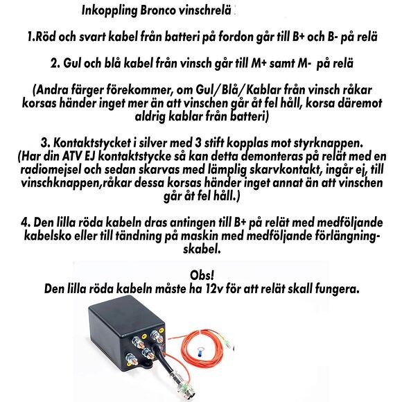 BRONCO Fjärrstyrning & Vinschrelä Bronco Black Edition