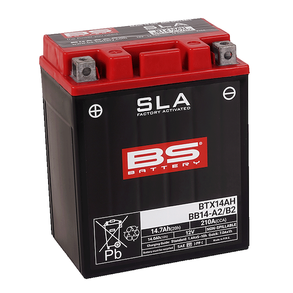BS Batterier BS ATV Batteri BTX14AH  SLA 12V (YTX/YB14)