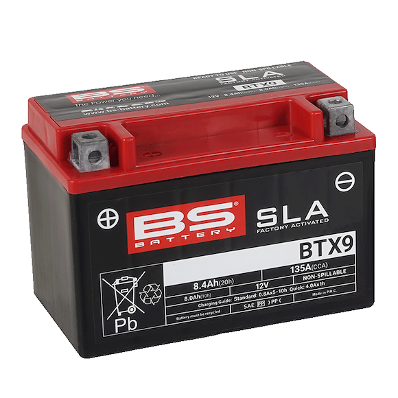BS Batterier BS ATV Batteri BTX9 SLA 12V (YTX9-BS)