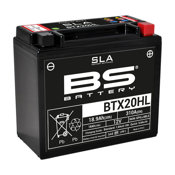 BS Batterier BS ATV Batteri BTX20HL SLA 12V (YTX20HL-BS)