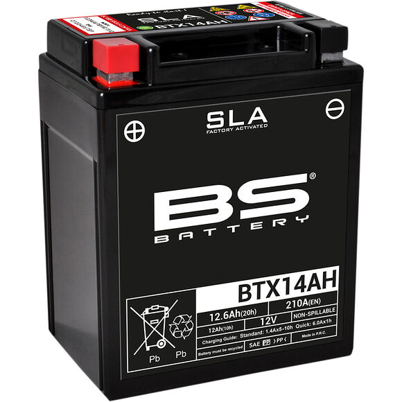 BS Batterier BS ATV Batteri BTX14AH  SLA 12V (YTX/YB14)