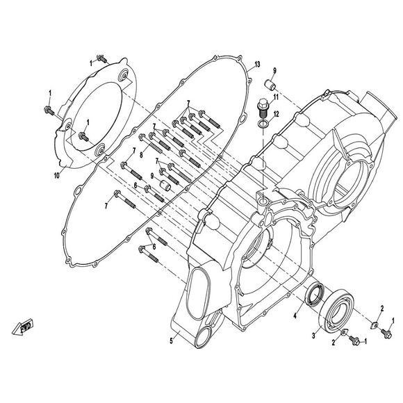 CF MOTO Packbox Främre Variatorn 34x55x9 CF Moto C Force 800