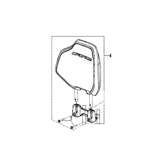 CF MOTO Ryggstöd CF Moto 450/520 2023+