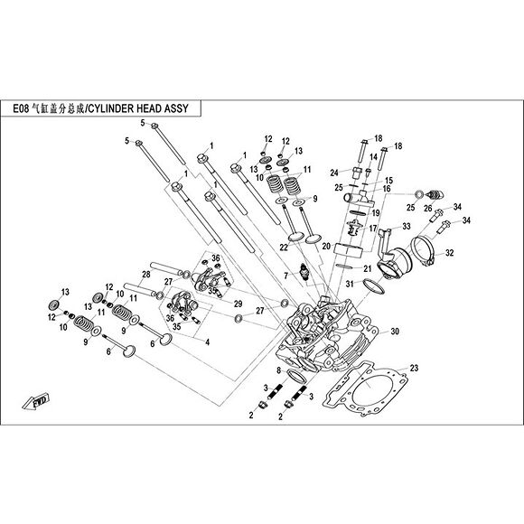 CF MOTO Stötsång för ventiler CF Moto C Force 450/520/550