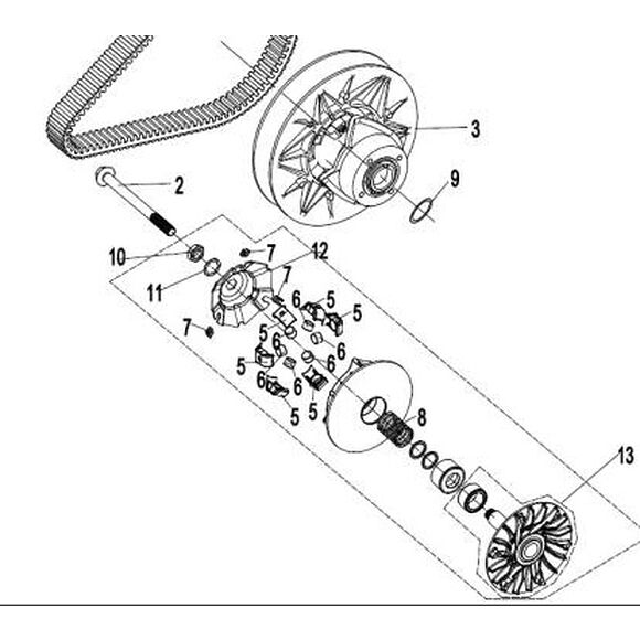 CF MOTO Slider Primärvariator CF Moto 450/520